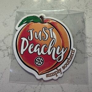 Simply Southern Just Peachy Large Sticker